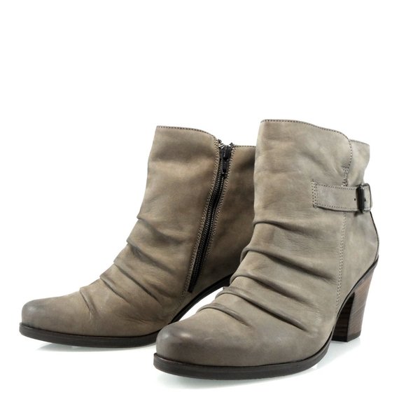 NIB$340 Paul Green Joellen Leather Slouch Buckle Ankle Bootie Western Boot 6 8.5 - Picture 2 of 12